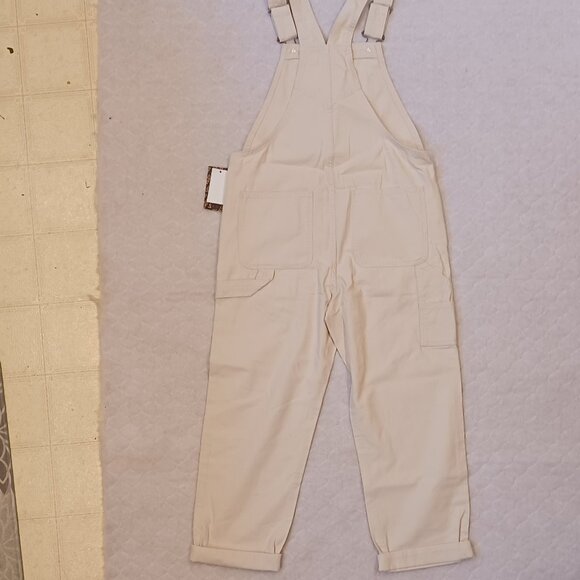 Vans Women's Small Ground Work White Overalls VN0A5JHIEDQ - Picture 2 of 10